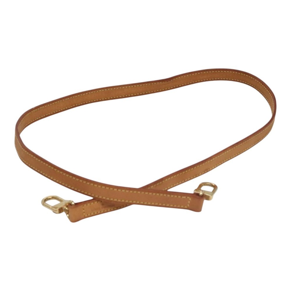 LOUIS VUITTON Shoulder Strap Leather 35.8"" Beige LV Auth mr742